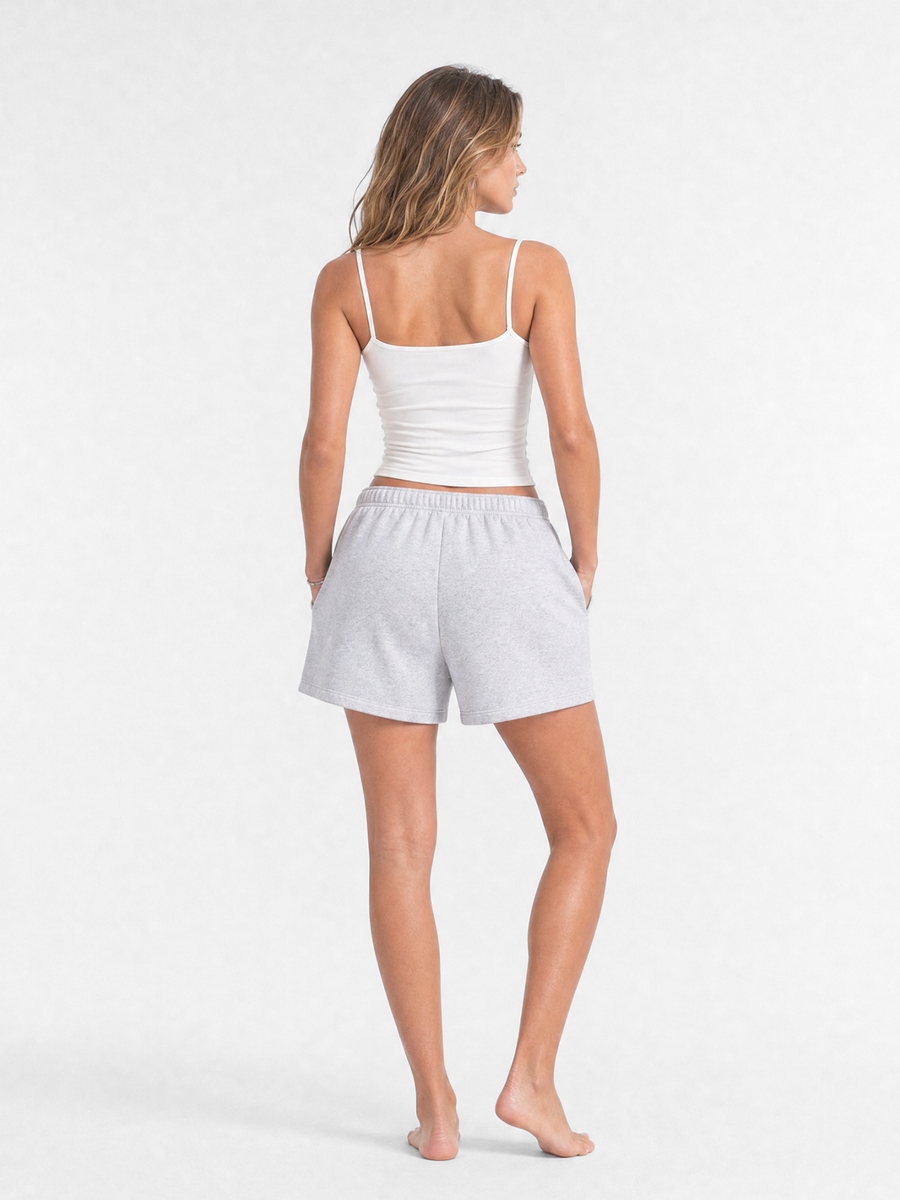 Soft Grey Sweat Shorts | Organic Cotton